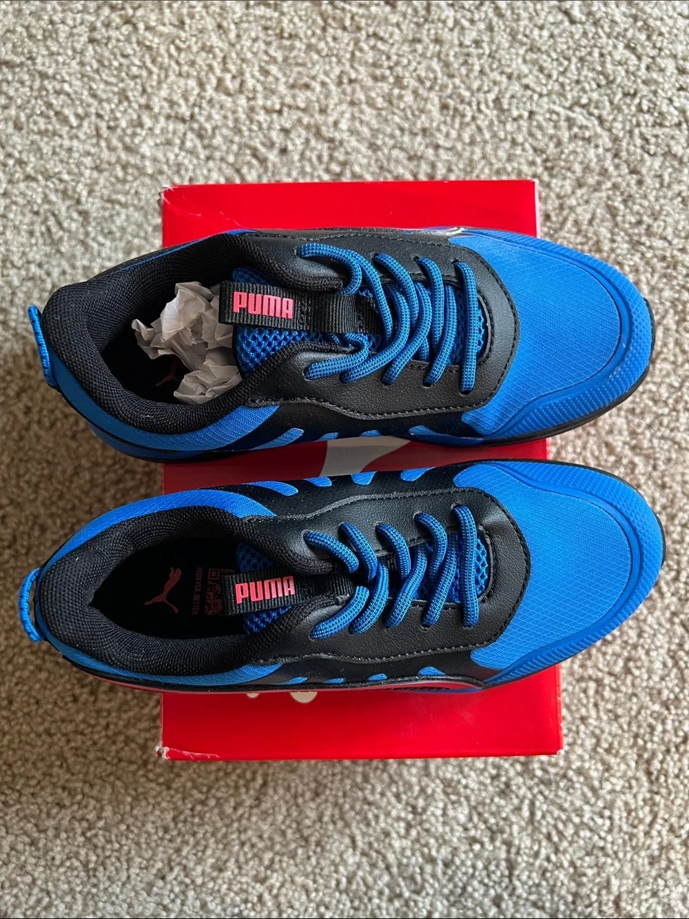 Puma Unisex-Children Excursion Racing Blue Red Puma Black Size 2C